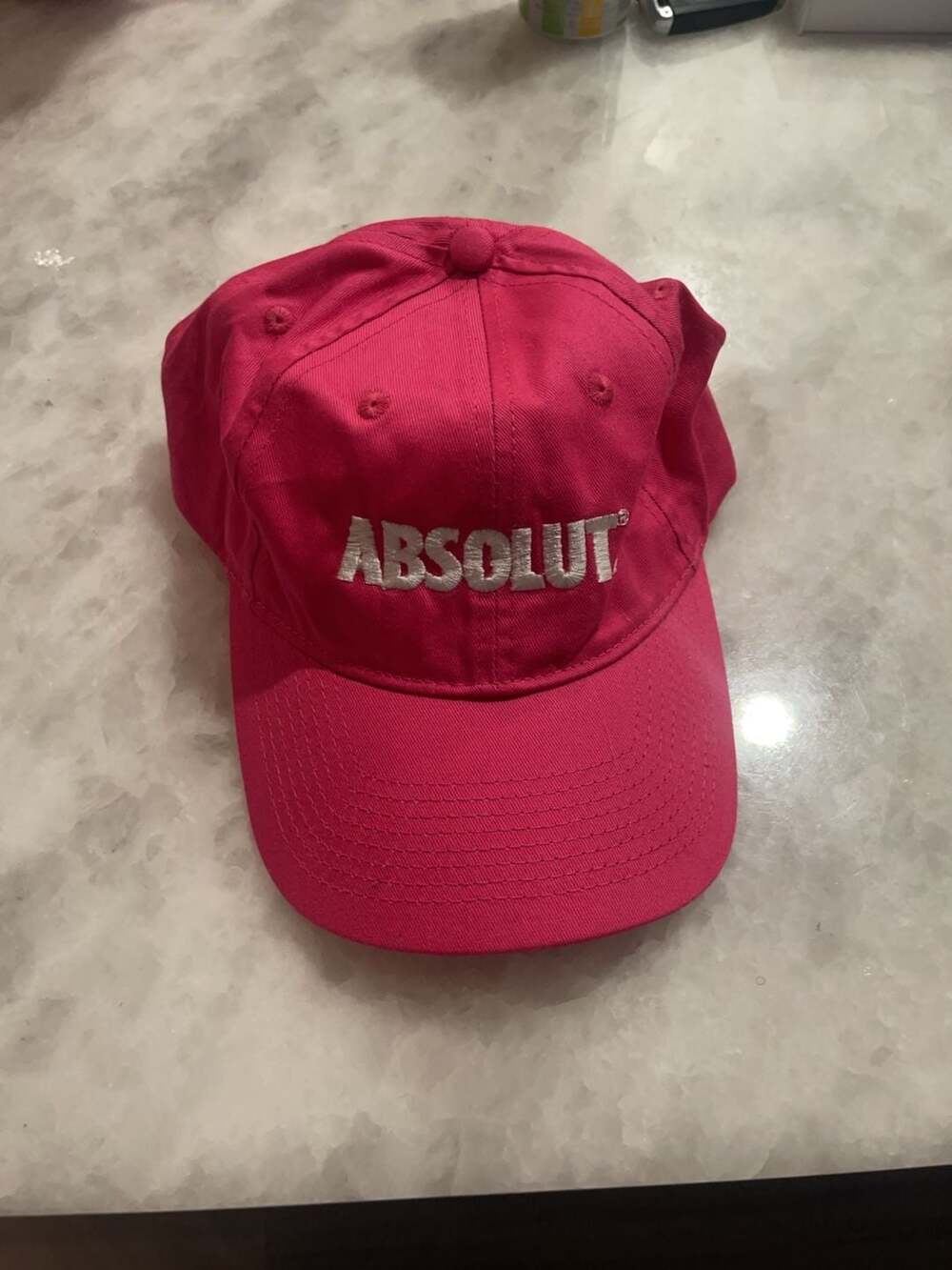 Absolut Vodka Embroidered Logo Pink Baseball Cap Hat